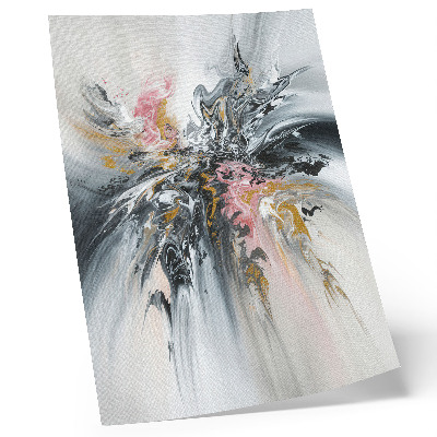 Impressão em tela Formas abstratas fluidas em tons de cinza, rosa e bege.