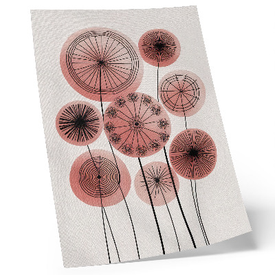 Impressão em tela Círculos geométricos em tons de rosa e preto, minimalismo.