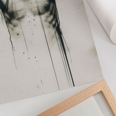 Arte de parede Contraste dramático entre preto e branco e ansiedade