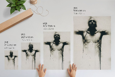 Arte de parede Contraste dramático entre preto e branco e ansiedade