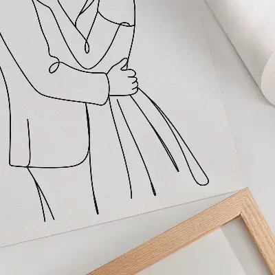 Impressão em tela figuras esbeltas com linhas perfeitas e estilo minimalista sem detalhes