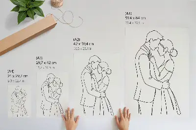 Impressão em tela figuras esbeltas com linhas perfeitas e estilo minimalista sem detalhes