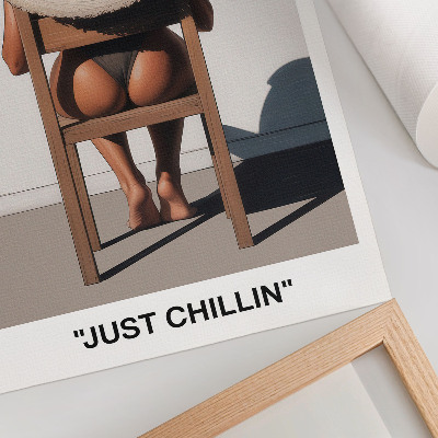Impressão em tela Chapéu com design minimalista para um ambiente relaxante.