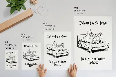 Arte de parede texto humorístico ilustrativo com animais em preto e branco