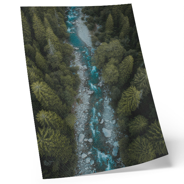 Poster para cozinha harmonia natural entre rio e floresta verde