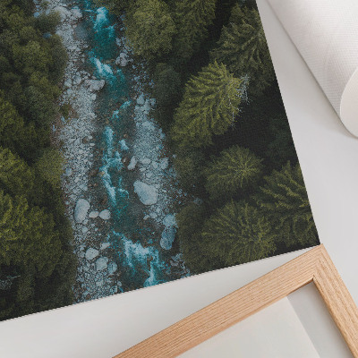 Poster para cozinha harmonia natural entre rio e floresta verde