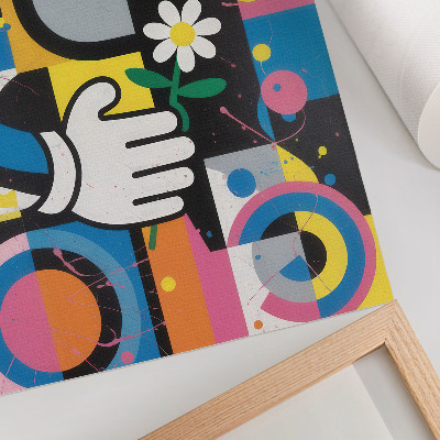 Poster para cozinha Abstração geométrica, cores vibrantes, contrastes