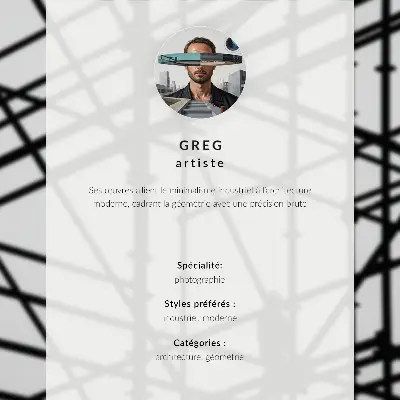 Poster decorativo com padrões geométricos de luz espacial em preto e branco