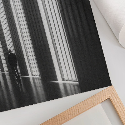 Poster decorativo Luz espacial com padrões geométricos em preto e branco