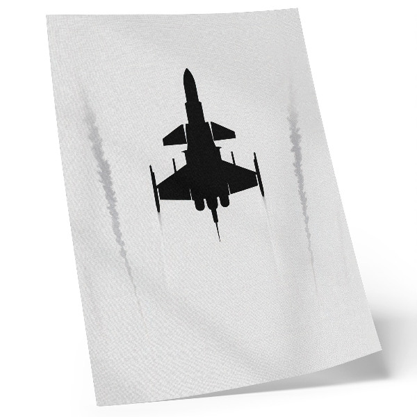 Poster decorativo Plano preto sobre fundo branco, contraste minimalista