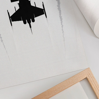 Poster decorativo Plano preto sobre fundo branco, contraste minimalista