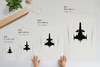 Pôster decorativo plano preto sobre fundo branco com contraste minimalista