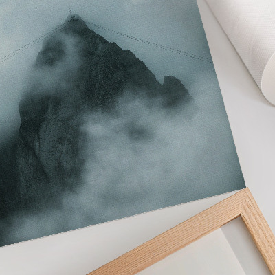 Poster para cozinha Atmosfera mística monocromática de montanha, paz