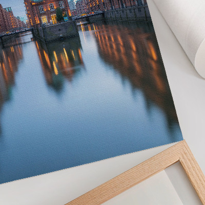 Poster decorativo Arquitetura simétrica e reflexos na água