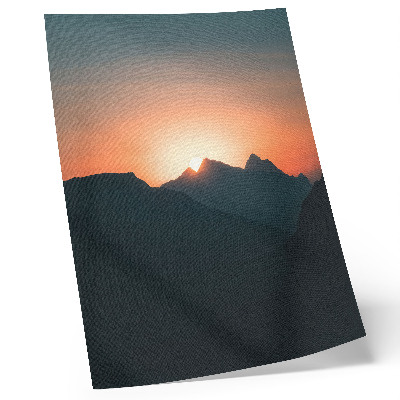 Poster para cozinha magia do pôr do sol nas montanhas, paz