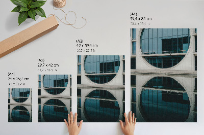 Arte de parede Reflexo do vidro na arquitetura moderna do edifício