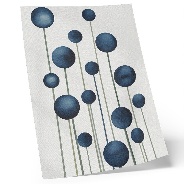 Poster decorativo Círculos azuis em linhas verticais