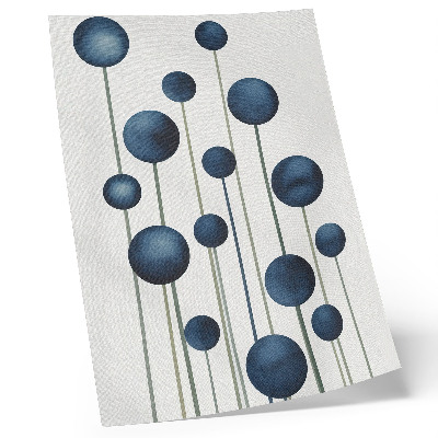 Poster decorativo Círculos azuis em linhas verticais