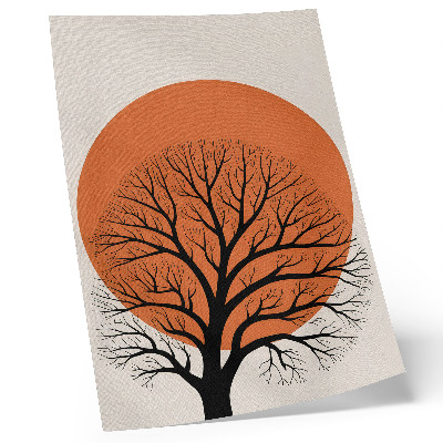 Impressão em tela Árvore minimalista, forte contraste, composição harmoniosa