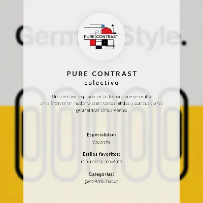 Poster para cozinha com linhas geométricas limpas e cores contrastantes
