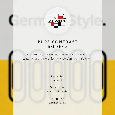 Poster para cozinha com linhas geométricas limpas e cores contrastantes