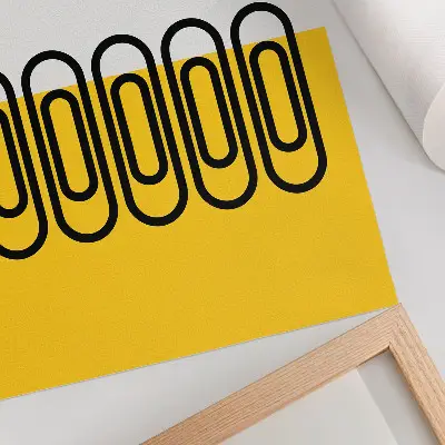 Poster para cozinha com linhas geométricas limpas e cores contrastantes