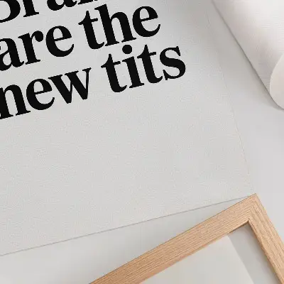 Impressão em tela quadro com motivo tipográfico e mensagem inspiradora