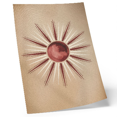 Arte de parede Estilo boho, sol radiante, tons quentes