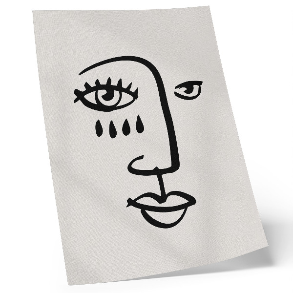 Poster decorativo Linhas faciais abstratas minimalismo moderno