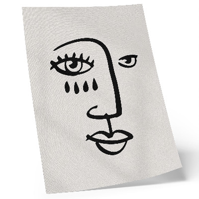 Poster decorativo Linhas faciais abstratas minimalismo moderno