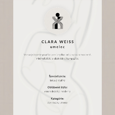 Poster decorativo Linhas faciais abstratas minimalismo moderno