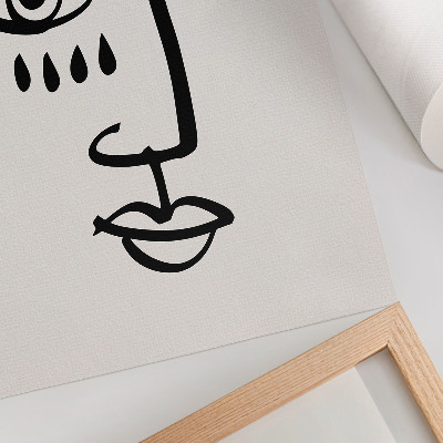 Poster decorativo Linhas faciais abstratas minimalismo moderno