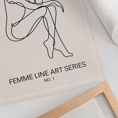 Poster decorativo Linhas de forma sutis, elegância e harmonia.
