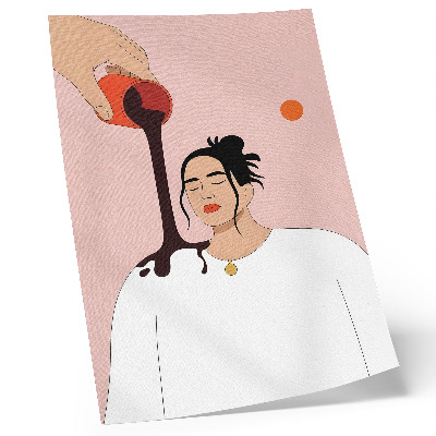 Poster para cozinha Uma figura minimalista sob um riacho escuro