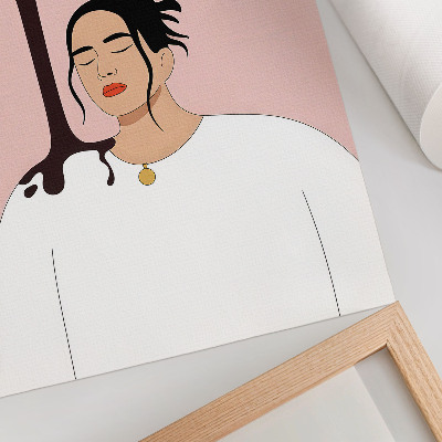 Poster para cozinha Uma figura minimalista sob um riacho escuro