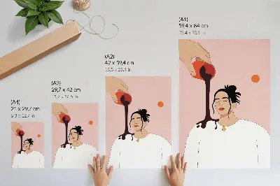 Poster para cozinha figura minimalista sob um riacho escuro