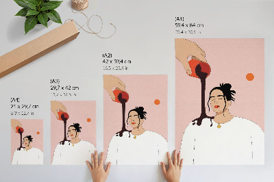 Poster para cozinha Uma figura minimalista sob um riacho escuro