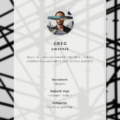 Poster para cozinha Linhas verticais na arquitetura moderna