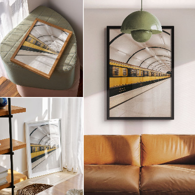 Poster decorativo Metrô moderno, linhas suaves, dinâmico