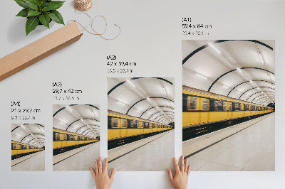 Poster decorativo Metrô moderno, linhas suaves, dinâmico