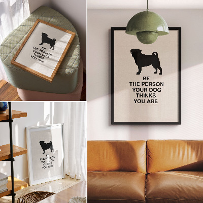 Poster para cozinha Motivação e o cachorro