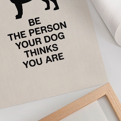 Poster para cozinha Motivação e o cachorro
