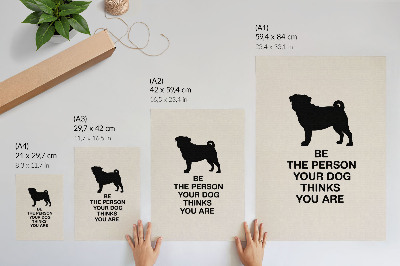 Poster para cozinha Motivação e o cachorro