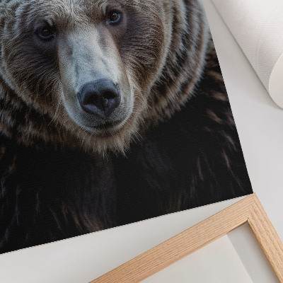 Impressão em tela Retrato realista de um urso, calmo e forte.