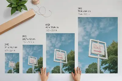 Quadro para cozinha com estampa de um quadro branco contra um céu azul