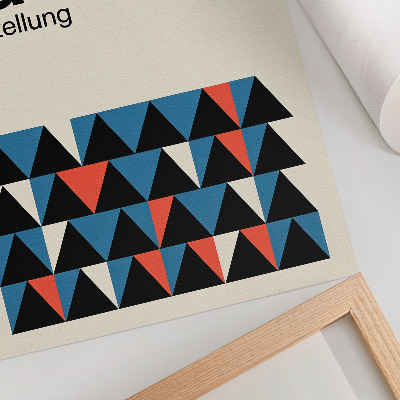 Impressão em tela Gráficos Bauhaus com um toque de laranja