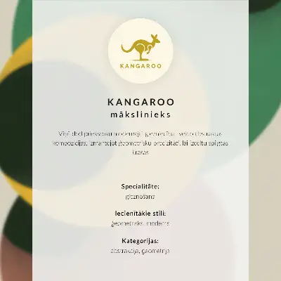 Arte de parede com formas geométricas e cores intensas em estilo moderno