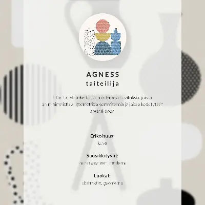 Poster para cozinha com estampa de arquitetura geométrica em cores harmônicas