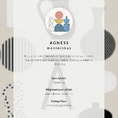 Poster para cozinha com estampa de arquitetura geométrica em cores harmônicas