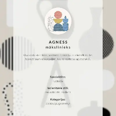 Poster para cozinha com estampa de arquitetura geométrica em cores harmônicas